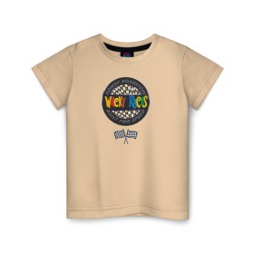 Детская футболка хлопок с принтом Wacky Races в Петрозаводске, 100% хлопок | круглый вырез горловины, полуприлегающий силуэт, длина до линии бедер | vdosadir | wacky races | безумные гонки | ханна барбера