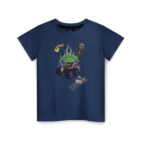 Детская футболка хлопок с принтом Gruesome Twosome в Петрозаводске, 100% хлопок | круглый вырез горловины, полуприлегающий силуэт, длина до линии бедер | vdosadir | wacky races | безумные гонки | ханна барбера