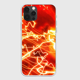 Чехол для iPhone 12 Pro Max с принтом ОГНЕННАЯ МОЛНИЯ в Петрозаводске, Силикон |  | color | colour | electricity | glim | glow | light | lights | neon | power | shine | молния | напряжение | неоновый | разряд | стихия | ток | удар | электричество