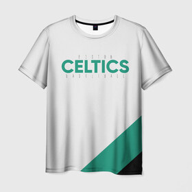 Мужская футболка 3D с принтом BOSTON CELTICS в Петрозаводске, 100% полиэфир | прямой крой, круглый вырез горловины, длина до линии бедер | boston | boston seltics | irving | kyrie irving | бостон | бостон селтикс | ирвинг | кайри ирвинг | селтикс