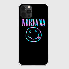 Чехол для iPhone 12 Pro Max с принтом Nirvana(Спина) в Петрозаводске, Силикон |  | Тематика изображения на принте: nirvana | гитара | голограмма | кобейн | курт | курт кобейн | музыка | неон | нирвана | рок | смайл
