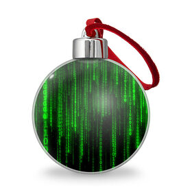 Ёлочный шар с принтом Матрица код цифры программист в Петрозаводске, Пластик | Диаметр: 77 мм | бинарный код | веб | вирус | всемирная паутина | двоичный код | зеленый | интернет | информация | кибер | код | кодер | кодирование | матрица | наука | олдскул | по | программирование