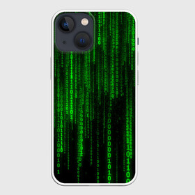 Чехол для iPhone 13 mini с принтом Матрица код цифры программист в Петрозаводске,  |  | бинарный код | веб | вирус | всемирная паутина | двоичный код | зеленый | интернет | информация | кибер | код | кодер | кодирование | матрица | наука | олдскул | по | программирование