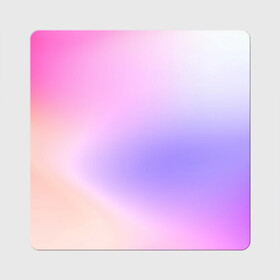 Магнит виниловый Квадрат с принтом светлый градиент розовый мода в Петрозаводске, полимерный материал с магнитным слоем | размер 9*9 см, закругленные углы | без логотипов | градиент | желтый | краска | кремовый | легкий | мода | нежный | пастельный | переход | плавный | простой | розовый | светлый | сиреневый | тай дай | тайдай | фиолетовый