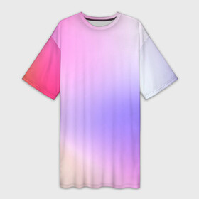 Платье-футболка 3D с принтом светлый градиент розовый мода в Петрозаводске,  |  | без логотипов | градиент | желтый | краска | кремовый | легкий | мода | нежный | пастельный | переход | плавный | простой | розовый | светлый | сиреневый | тай дай | тайдай | фиолетовый