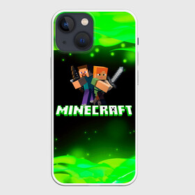 Чехол для iPhone 13 mini с принтом Minecraft 1 в Петрозаводске,  |  | dungeons | game | logo | minecraft | герои | грифер | детские | зомби | игра | игроман | компьютерные | лого | логотип | логотипигры | майнкрафт | мечи | мобы | огонь | персонажи | песочница | подземелья | симулятор