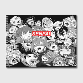 Альбом для рисования с принтом SENPAI в Петрозаводске, 100% бумага
 | матовая бумага, плотность 200 мг. | Тематика изображения на принте: ahegao | anime | kawai | kowai | oppai | otaku | senpai | sugoi | waifu | yandere | аниме | ахегао | ковай | культура | отаку | семпай | сенпай | тренд | яндере