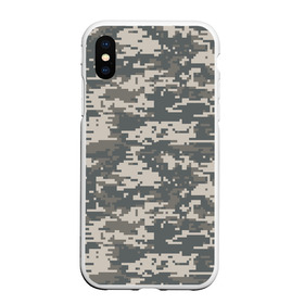 Чехол для iPhone XS Max матовый с принтом Цифровой камуфляж в Петрозаводске, Силикон | Область печати: задняя сторона чехла, без боковых панелей | Тематика изображения на принте: camo | camouflage | digital | military | pixel | армия | битва | военный | война | войска | войсковой | городской | для пустыни | камуфляж | милитари | нато | натовский | пиксели | пиксельный | пустынный | страйкболл