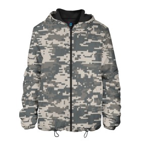 Мужская куртка 3D с принтом Цифровой камуфляж в Петрозаводске, ткань верха — 100% полиэстер, подклад — флис | прямой крой, подол и капюшон оформлены резинкой с фиксаторами, два кармана без застежек по бокам, один большой потайной карман на груди. Карман на груди застегивается на липучку | camo | camouflage | digital | military | pixel | армия | битва | военный | война | войска | войсковой | городской | для пустыни | камуфляж | милитари | нато | натовский | пиксели | пиксельный | пустынный | страйкболл
