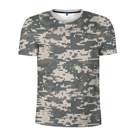 Мужская футболка 3D спортивная с принтом Цифровой камуфляж в Петрозаводске, 100% полиэстер с улучшенными характеристиками | приталенный силуэт, круглая горловина, широкие плечи, сужается к линии бедра | camo | camouflage | digital | military | pixel | армия | битва | военный | война | войска | войсковой | городской | для пустыни | камуфляж | милитари | нато | натовский | пиксели | пиксельный | пустынный | страйкболл