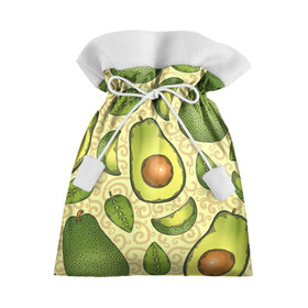 Подарочный 3D мешок с принтом Авокадо в Петрозаводске, 100% полиэстер | Размер: 29*39 см | авокадо | зеленый | лайм | листок