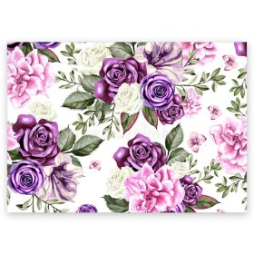 Поздравительная открытка с принтом Красивые розы в Петрозаводске, 100% бумага | плотность бумаги 280 г/м2, матовая, на обратной стороне линовка и место для марки
 | белые розы | белый | необычные | розовый | розы | синие розы | синий | фиолетовые розы | фиолетовый | цветы