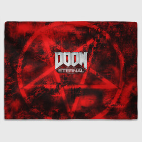 Плед 3D с принтом Doom Eternal в Петрозаводске, 100% полиэстер | закругленные углы, все края обработаны. Ткань не мнется и не растягивается | bethesda softworks | doom eternal | doomguy | id software | демоны | дум этернал | марс | палач рока | этернал