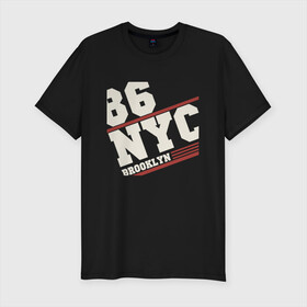 Мужская футболка хлопок Slim с принтом 1986 New York Brooklyn в Петрозаводске, 92% хлопок, 8% лайкра | приталенный силуэт, круглый вырез ворота, длина до линии бедра, короткий рукав | 1986 | bronx | brooklyn | city | manhattan | new york | queens | retro | staten island | usa | vintage | бронкс | бруклин | винтаж | джерси | квинс | мантэттен | манхеттен | манхэттэн | нью джерси | нью йорк | остров | ретро | стейтен айленд | сш