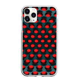 Чехол для iPhone 11 Pro матовый с принтом Раскалённый красный 3Д в Петрозаводске, Силикон |  | горошек | железо | жесть | излучение | иллюзия | круги | лампочки | металл | оболочка | объём | сияние | соты | сталь | фонари | шарики | шары