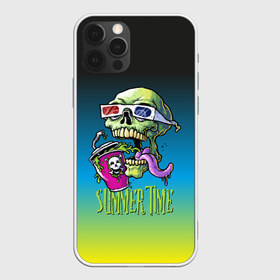 Чехол для iPhone 12 Pro Max с принтом Cool skull в Петрозаводске, Силикон |  | bones | grin | jaw | juice | skull | teeth | tongue | зубы | кости | оскал | очки | пасть | сок | череп | язык
