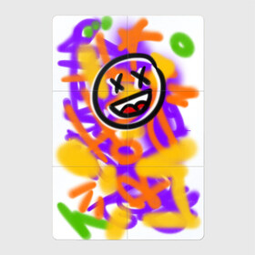 Магнитный плакат 2Х3 с принтом Граффити смайлик в Петрозаводске, Полимерный материал с магнитным слоем | 6 деталей размером 9*9 см | Тематика изображения на принте: emoji | граффити | краска | разноцветная | смайл | смайлик | улыбка | урбан | эмоции | яркая