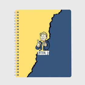 Тетрадь с принтом Fallout logo boy в Петрозаводске, 100% бумага | 48 листов, плотность листов — 60 г/м2, плотность картонной обложки — 250 г/м2. Листы скреплены сбоку удобной пружинной спиралью. Уголки страниц и обложки скругленные. Цвет линий — светло-серый
 | Тематика изображения на принте: boy | fallout | game | newvegas | nukacola | shelter | апокалипсис | вегас | война | игра | игроман | компьютерные | лого | логотип | логотипигры | наездник | оружие | персонажи | постапокалипсис | свобода | симулятор