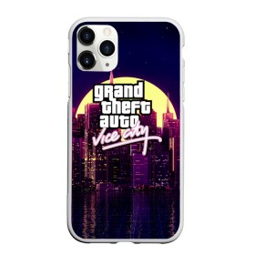 Чехол для iPhone 11 Pro Max матовый с принтом GTA Vice city в Петрозаводске, Силикон |  | 