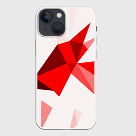 Чехол для iPhone 13 mini с принтом GEOMETRY RED в Петрозаводске,  |  | abstract | abstraction | color | fractal | geometry | paitnt | polygon | polygonal | psy | абстракция | геометрия | краски | неоновые | полигоны | психоделика | фрактал