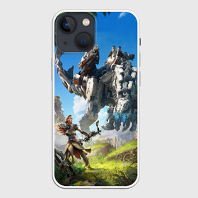 Чехол для iPhone 13 mini с принтом HORIZON ZERO DAWN в Петрозаводске,  |  | aloy | antasy girl | art | artwork | digital art | fantasy | horizon | horizon: zero dawn | landscape | tallneck | warrior fantasy | weapon | zero dawn