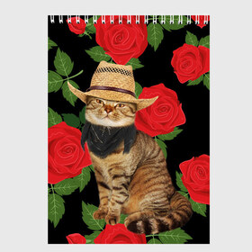 Скетчбук с принтом Мачо Котик Ковбой в Петрозаводске, 100% бумага
 | 48 листов, плотность листов — 100 г/м2, плотность картонной обложки — 250 г/м2. Листы скреплены сверху удобной пружинной спиралью | cat | cats | kitten | mem | memes | rose | roses | глаза | глазки | киска | кот | котёнок | котик | котики | котэ | котята | кошак | кошка | кошки | красивая | мем | мемчики | милая | прикольная | роза | розы | светлая | темная