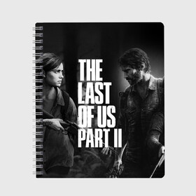 Тетрадь с принтом THE LAST OF US 2 в Петрозаводске, 100% бумага | 48 листов, плотность листов — 60 г/м2, плотность картонной обложки — 250 г/м2. Листы скреплены сбоку удобной пружинной спиралью. Уголки страниц и обложки скругленные. Цвет линий — светло-серый
 | cicadas | fireflies | naughty dog | the last of us | the last of us part 2 | tlou | tlou2 | джоэл | ласт оф ас | последние из нас | цикады | элли