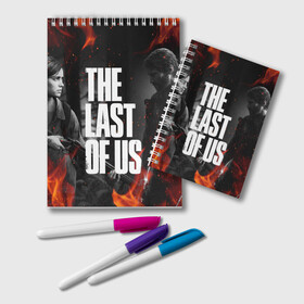 Блокнот с принтом THE LAST OF US 2 в Петрозаводске, 100% бумага | 48 листов, плотность листов — 60 г/м2, плотность картонной обложки — 250 г/м2. Листы скреплены удобной пружинной спиралью. Цвет линий — светло-серый
 | Тематика изображения на принте: cicadas | fireflies | naughty dog | the last of us | the last of us part 2 | tlou | tlou2 | джоэл | ласт оф ас | последние из нас | цикады | элли