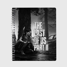 Тетрадь с принтом THE LAST OF US 2 в Петрозаводске, 100% бумага | 48 листов, плотность листов — 60 г/м2, плотность картонной обложки — 250 г/м2. Листы скреплены сбоку удобной пружинной спиралью. Уголки страниц и обложки скругленные. Цвет линий — светло-серый
 | cicadas | fireflies | naughty dog | the last of us | the last of us part 2 | tlou | tlou2 | джоэл | последние из нас | цикады | элли