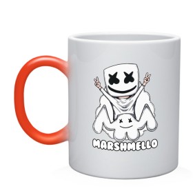 Кружка хамелеон с принтом MARSHMELLO в Петрозаводске, керамика | меняет цвет при нагревании, емкость 330 мл | Тематика изображения на принте: dj | marshmello | marshmellow | usa | америка | клуб | клубная музыка | мармело | маршмелло | маршмеллоу | музыка | музыкант