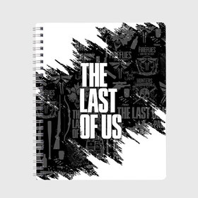 Тетрадь с принтом THE LAST OF US 2 в Петрозаводске, 100% бумага | 48 листов, плотность листов — 60 г/м2, плотность картонной обложки — 250 г/м2. Листы скреплены сбоку удобной пружинной спиралью. Уголки страниц и обложки скругленные. Цвет линий — светло-серый
 | Тематика изображения на принте: cicadas | fireflies | naughty dog | the last of us | the last of us part 2 | tlou | tlou2 | джоэл | последние из нас | цикады | элли