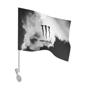 Флаг для автомобиля с принтом MONSTER ENERGY в Петрозаводске, 100% полиэстер | Размер: 30*21 см | adrenalin | energy monster | monster | monster energy | monstr | sport | адреналин | монстер | монстр | напиток | спорт | энергетик