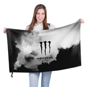 Флаг 3D с принтом MONSTER ENERGY в Петрозаводске, 100% полиэстер | плотность ткани — 95 г/м2, размер — 67 х 109 см. Принт наносится с одной стороны | adrenalin | energy monster | monster | monster energy | monstr | sport | адреналин | монстер | монстр | напиток | спорт | энергетик