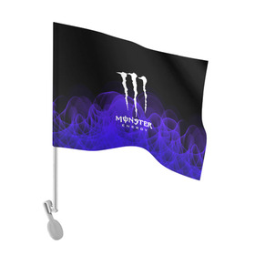 Флаг для автомобиля с принтом MONSTER ENERGY в Петрозаводске, 100% полиэстер | Размер: 30*21 см | adrenalin | energy monster | monster | monster energy | monstr | sport | адреналин | монстер | монстр | напиток | спорт | энергетик