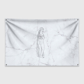 Флаг-баннер с принтом Афродита в Петрозаводске, 100% полиэстер | размер 67 х 109 см, плотность ткани — 95 г/м2; по краям флага есть четыре люверса для крепления | афродита | скульптура | статуя