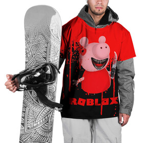 Накидка на куртку 3D с принтом Roblox piggy/Свинка Пигги. в Петрозаводске, 100% полиэстер |  | Тематика изображения на принте: game | gamer | logo | minecraft | piggi | roblox | simulator | игра | конструктор | лого | пигги | свинья | симулятор | строительство | фигура