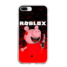 Чехол для iPhone 7Plus/8 Plus матовый с принтом Roblox piggy Свинка Пигги в Петрозаводске, Силикон | Область печати: задняя сторона чехла, без боковых панелей | game | gamer | logo | minecraft | piggi | roblox | simulator | игра | конструктор | лого | пигги | свинья | симулятор | строительство | фигура