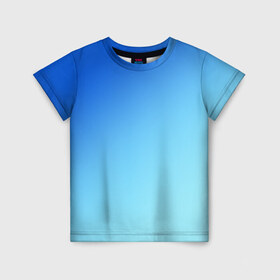 Детская футболка 3D с принтом blue в Петрозаводске, 100% гипоаллергенный полиэфир | прямой крой, круглый вырез горловины, длина до линии бедер, чуть спущенное плечо, ткань немного тянется | Тематика изображения на принте: gradient | summer | textures | tie dye | абстракт | градиент | лето | море | небо | переход | радуга | синяя | тай дай | текстура | текстуры | хиппи | цвета