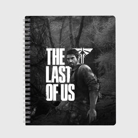 Тетрадь с принтом THE LAST OF US в Петрозаводске, 100% бумага | 48 листов, плотность листов — 60 г/м2, плотность картонной обложки — 250 г/м2. Листы скреплены сбоку удобной пружинной спиралью. Уголки страниц и обложки скругленные. Цвет линий — светло-серый
 | cicadas | fireflies | naughty dog | the last of us | the last of us part 2 | джоэл | последние из нас | цикады | элли