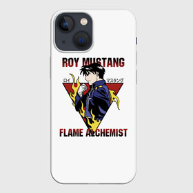 Чехол для iPhone 13 mini с принтом Мустанг Fullmetal alchemist в Петрозаводске,  |  | alchemist | flame | fullmetal | japan | mustang | roy | алекс | алхимик | альфонс | аниме | армстронг | государственный | лиза | мустанг | огненный | полковник | рой | стальной | стиль | хоукай | цельнометаллический | эдвард