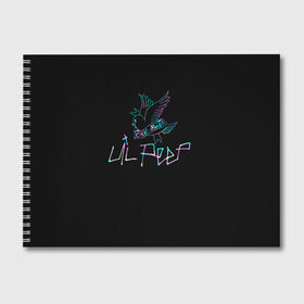 Альбом для рисования с принтом lil Peep в Петрозаводске, 100% бумага
 | матовая бумага, плотность 200 мг. | cry baby | leel | pip | лил | лил пип | модная музыка | модный рэп | музыка | неон | пип | птица | птичка | реп | рэп | рэпер