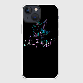 Чехол для iPhone 13 mini с принтом lil Peep в Петрозаводске,  |  | cry baby | leel | pip | лил | лил пип | модная музыка | модный рэп | музыка | неон | пип | птица | птичка | реп | рэп | рэпер