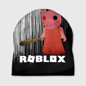 Шапка 3D с принтом Roblox piggy/Свинка Пигги. в Петрозаводске, 100% полиэстер | универсальный размер, печать по всей поверхности изделия | game | gamer | logo | minecraft | piggi | roblox | simulator | игра | конструктор | лого | пигги | свинья | симулятор | строительство | фигура