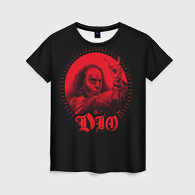 Женская футболка 3D с принтом Dio #13 в Петрозаводске, 100% полиэфир ( синтетическое хлопкоподобное полотно) | прямой крой, круглый вырез горловины, длина до линии бедер | dio | hard | rock | ronnie james dio | дио | рок | хард