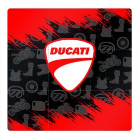 Магнитный плакат 3Х3 с принтом DUCATI [2] в Петрозаводске, Полимерный материал с магнитным слоем | 9 деталей размером 9*9 см | ducati | moto | дукати | мото | мотоцикл