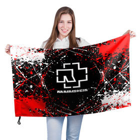 Флаг 3D с принтом RAMMSTEIN | РАМШТАЙН в Петрозаводске, 100% полиэстер | плотность ткани — 95 г/м2, размер — 67 х 109 см. Принт наносится с одной стороны | lindemann | lm | rammstein | rock | кристиан лоренц | линдеманн | лм | музыка | рамштайн | рок | тилль линдеманн