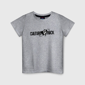 Детская футболка хлопок с принтом CULTURE ROCK  в Петрозаводске, 100% хлопок | круглый вырез горловины, полуприлегающий силуэт, длина до линии бедер | culture | culture rock | rock | колючая проволока | колючка | проволока | рок | рок культура | рок музыка | рука