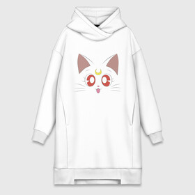 Платье-худи хлопок с принтом Sailor Moon Luna в Петрозаводске,  |  | animal | cat | cuty | eyes | face | kitty | luna | moon | pet | sailor moon | глаза | котенок | кошка | луна | милота | мордочка кота | мультяшки | питомец | сейлор мун | сейлормун | сейлормун луна | сэйлор мун