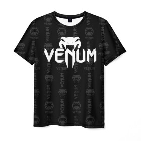 Мужская футболка 3D с принтом VENUM | ВЕНУМ в Петрозаводске, 100% полиэфир | прямой крой, круглый вырез горловины, длина до линии бедер | mma | snake | sports | ufc | venum | venum mma | бокс | борьба | бренд | венум | единоборства | змея | мма | спорт | юфс