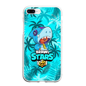 Чехол для iPhone 7Plus/8 Plus матовый с принтом BRAWL STARS LEON SHARK в Петрозаводске, Силикон | Область печати: задняя сторона чехла, без боковых панелей | bibi | brawl stars | coach mike | crow | gale | leon | leon shark | max | mecha crow | mortis | mr.p | nani | phoenix | sally leon | sandy | spike | sprout | tara | virus 8 bit | werewolf | ворон | оборотень